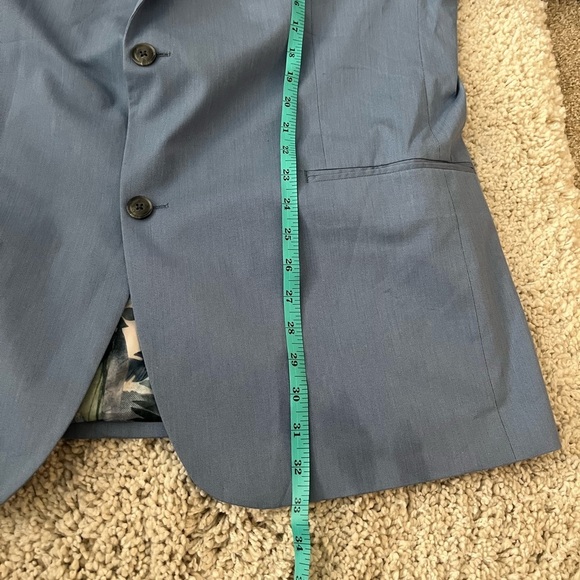Sean John Light Blue Blazer Jacket 46 Long - Picture 6 of 8
